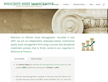 Tablet Screenshot of hillcrestasset.com